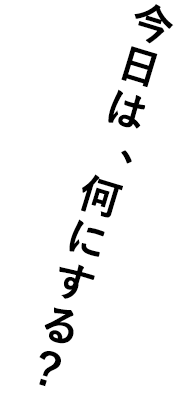 今日は何にする？