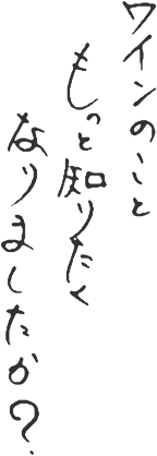 ワインのこともっと知りたくなりましたか？